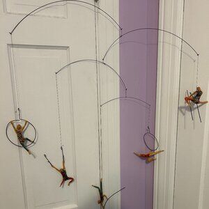 Paper Mache Art Mobile- Olympic Athlete Style